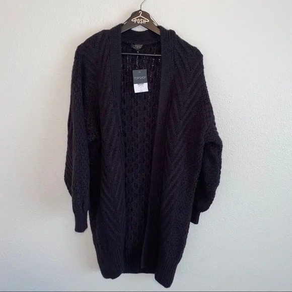 Topshop navy cardigan - Picture 5 of 10